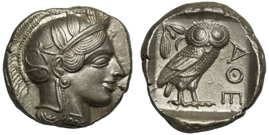Attica, Athens, Silver Tetradrachm with almost full crest.