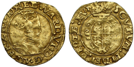 Edward VI gold Halfcrown, 2nd period, Tower I Mint, mm arrow