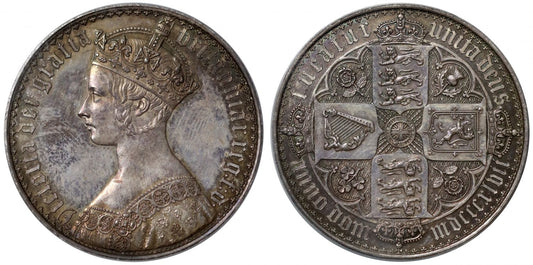 Victoria 1847 proof Gothic Crown, PR63, lettered edge