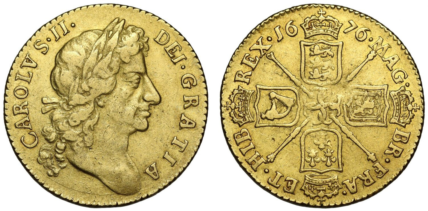 Charles II 1676 Guinea, 4th bust