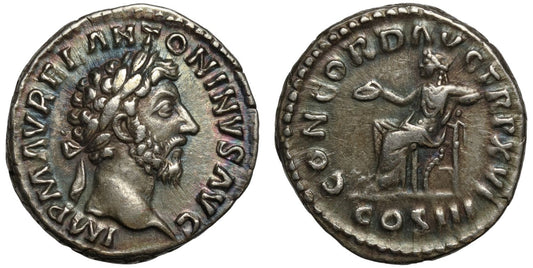 Marcus Aurelius Denarius, rev. Concordia.