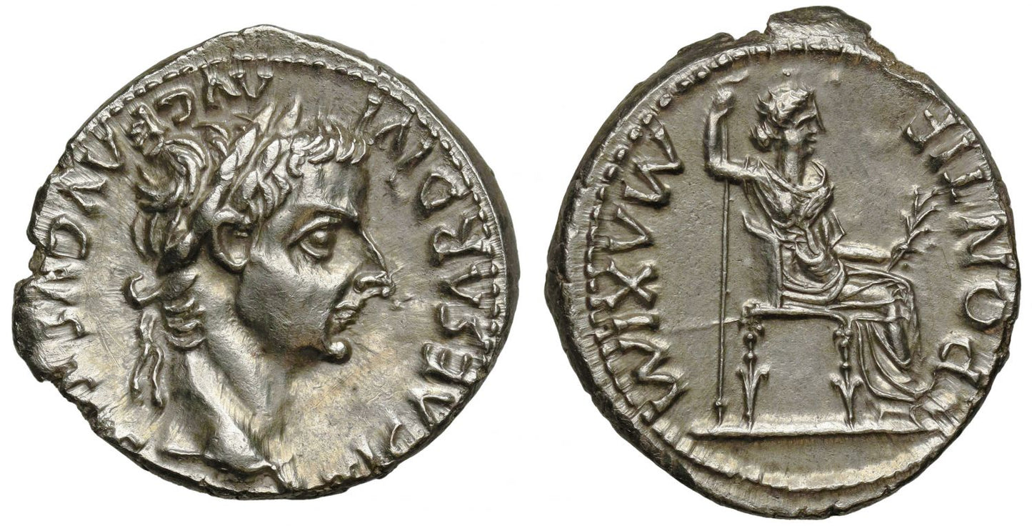 Tiberius, Silver Denarius, “The Tribute Penny”.
