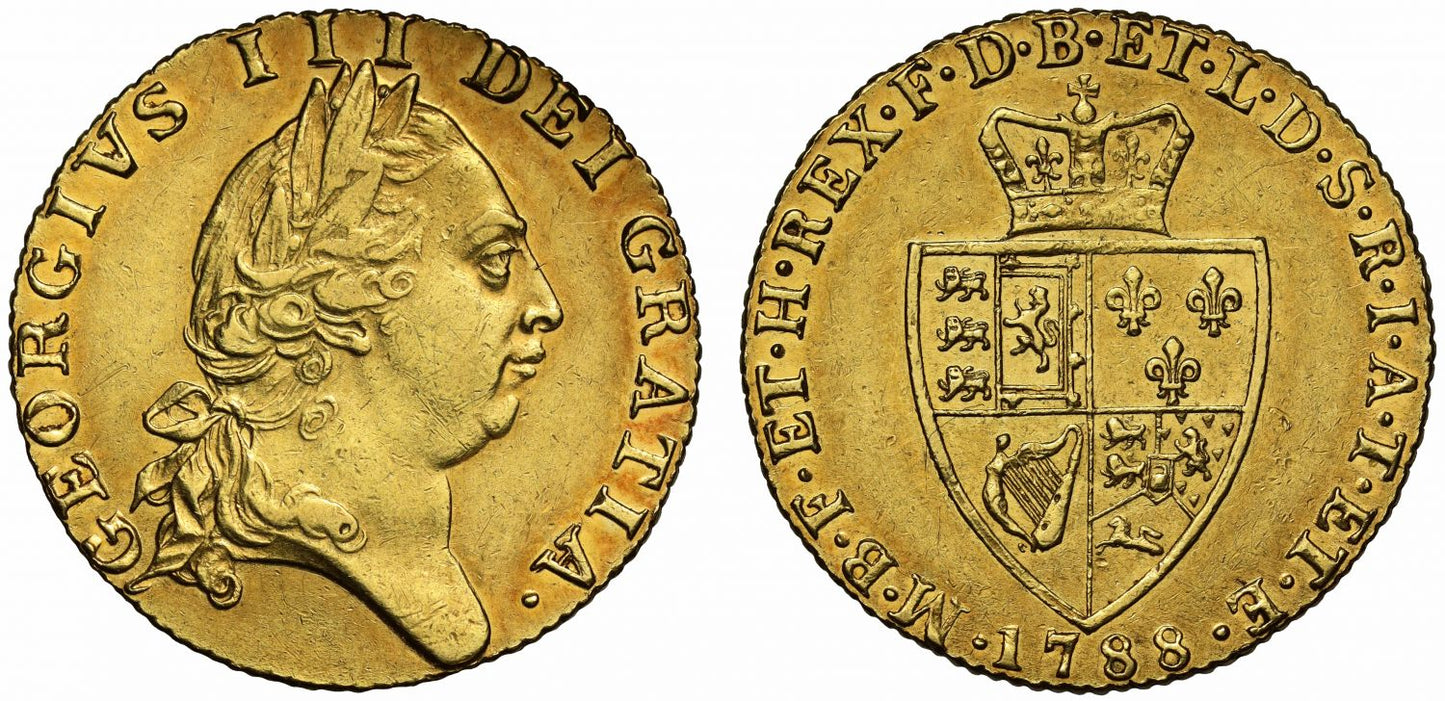 George III 1788 Guinea, spade reverse, 5th head
