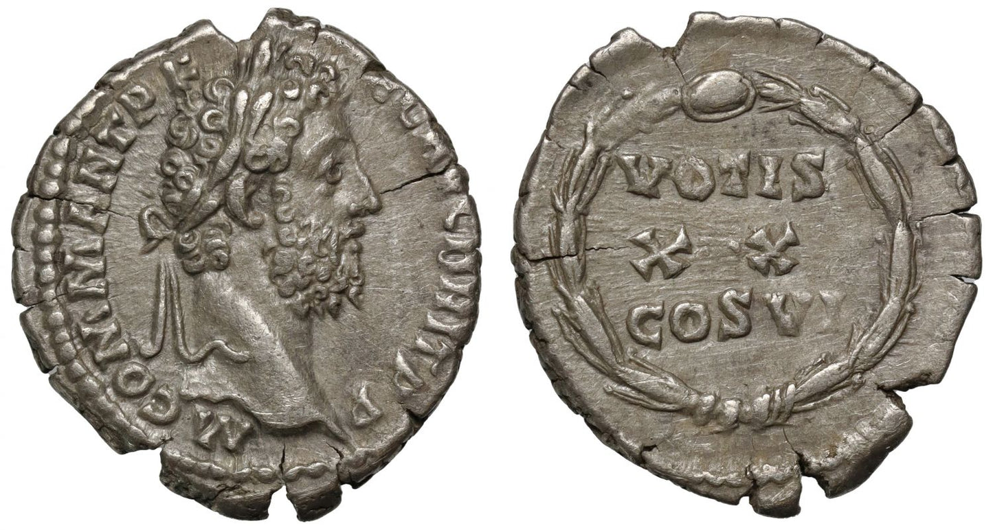 Commodus (AD 177–192), Denarius for the vota vicennalia suscepta.
