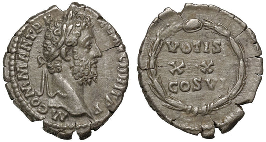 Commodus (AD 177–192), Denarius for the vota vicennalia suscepta.