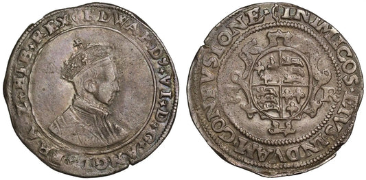 Edward VI 1549 Shilling, 2nd period, 2nd issue, Durham House, mm bow, ex Dr Carter (1950), Carlyon-Britton, Norweb and Schneider