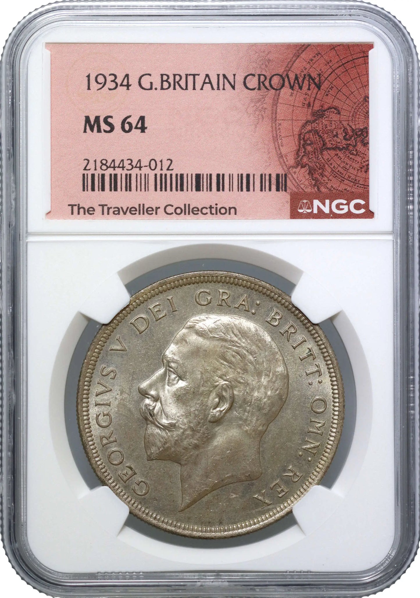 George V 1934 'Wreath' Crown, MS64, rarest of the type, ex Traveller