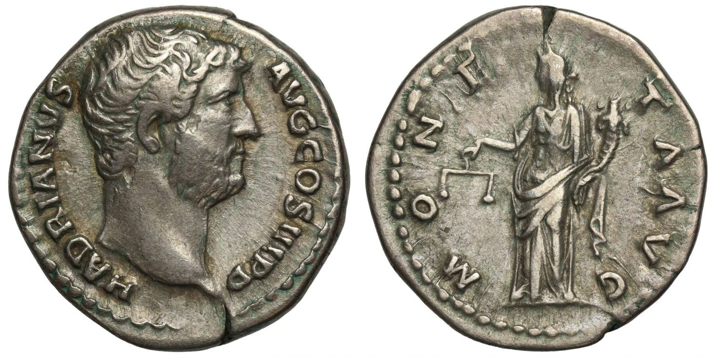 Hadrian, Denarius, MONETA.