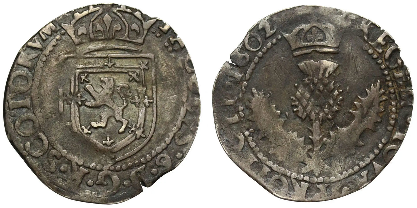 Scotland, James VI 1602 1/8 Thistle Merk