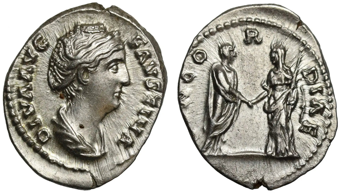 Diva Faustina Senior, d.141 AD, silver Denarius, Rome, c.141-6 AD