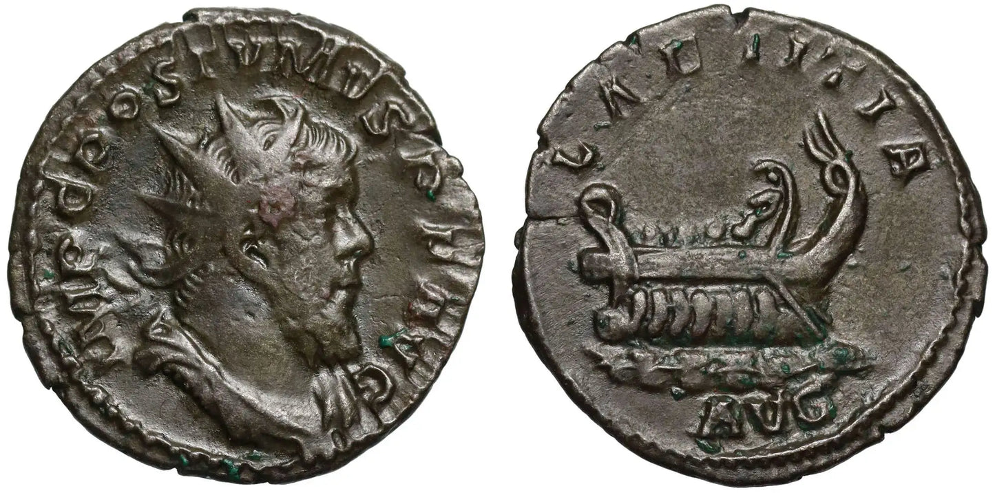 Postumus, Romano-Gallic Emperor, billon Antoninianus, Treveri, 260-1 AD.