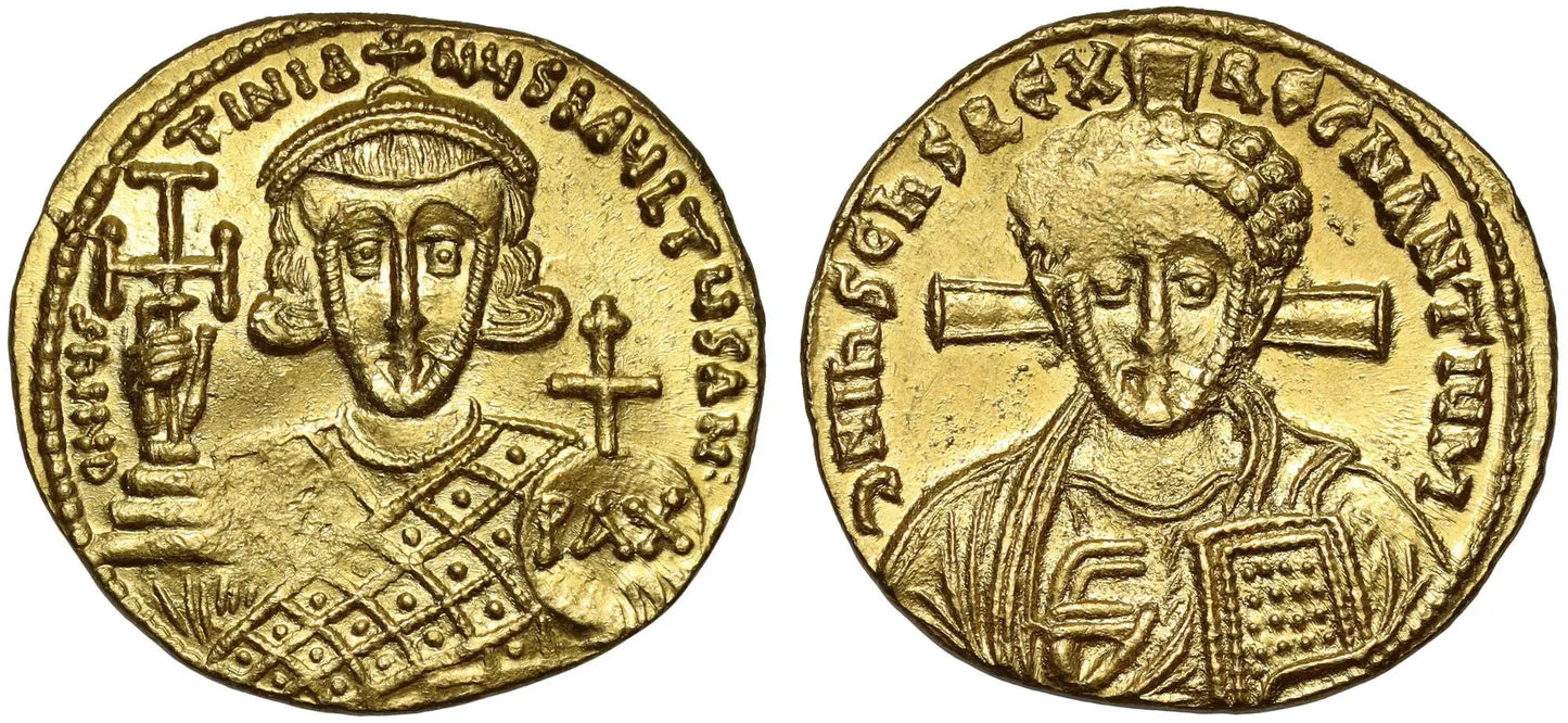 Justinian II, gold Solidus