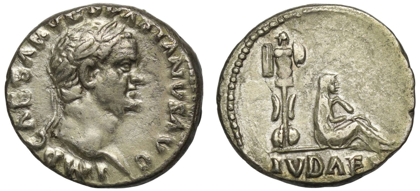 Vespasian, Silver Denarius, Judea Capta.