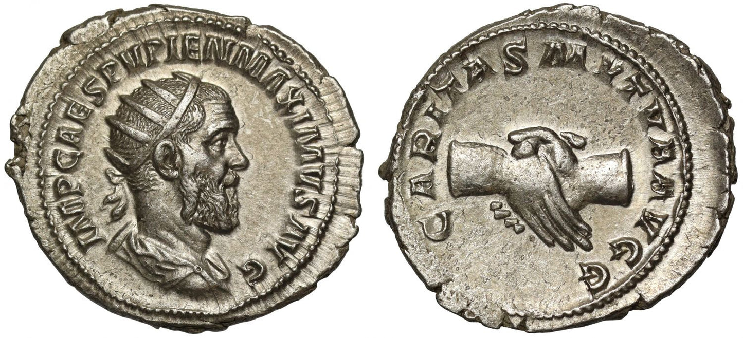 Pupienus, 238 AD, silver Antoninianus, Rome