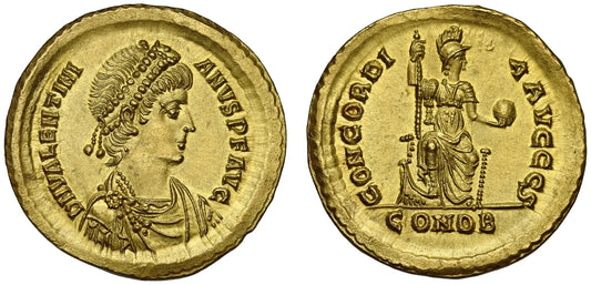 Valentinian II, Gold Solidus, Virtually as Struck