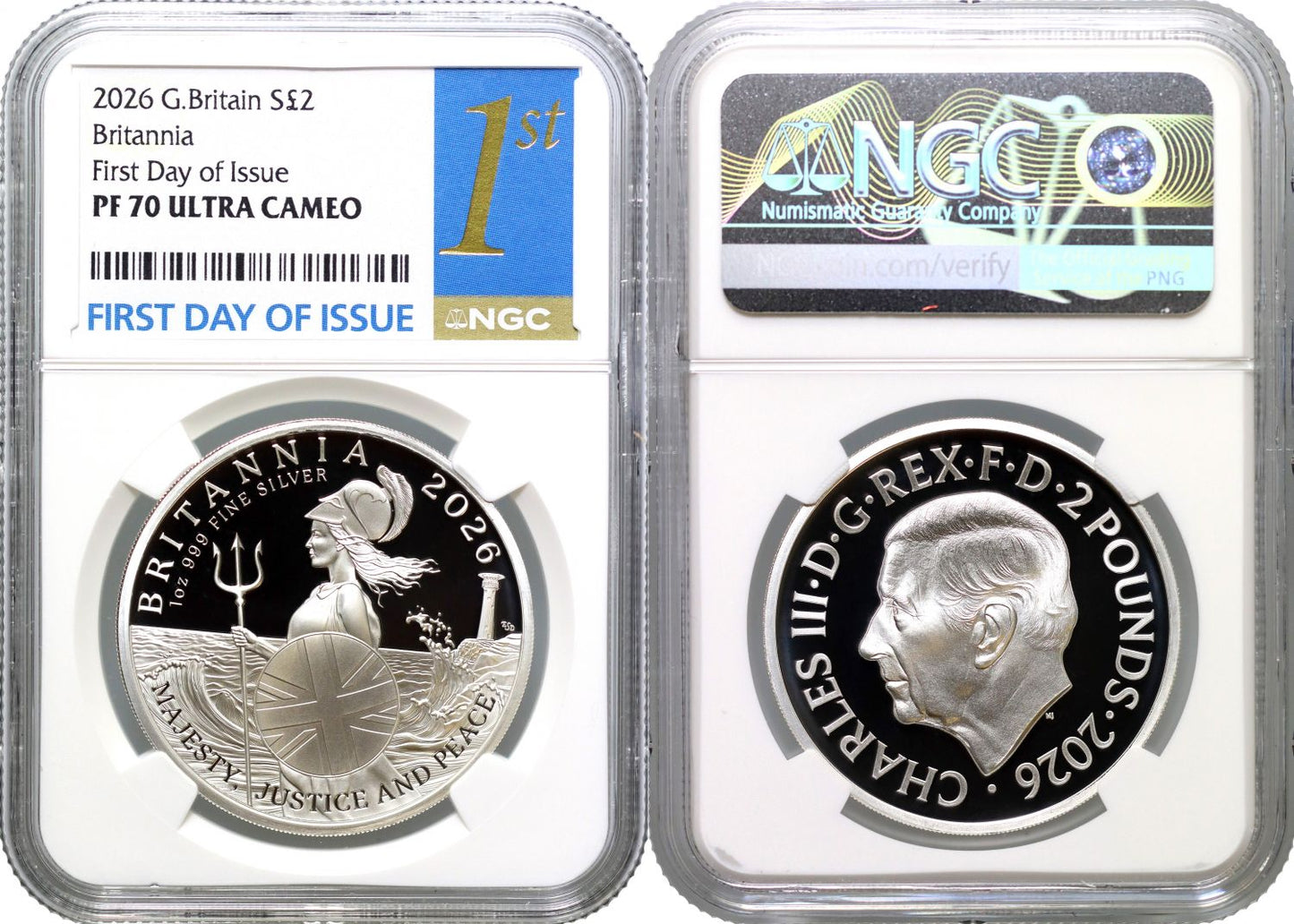 Charles III 2026 PF70 UC FDI silver 1oz Britannia