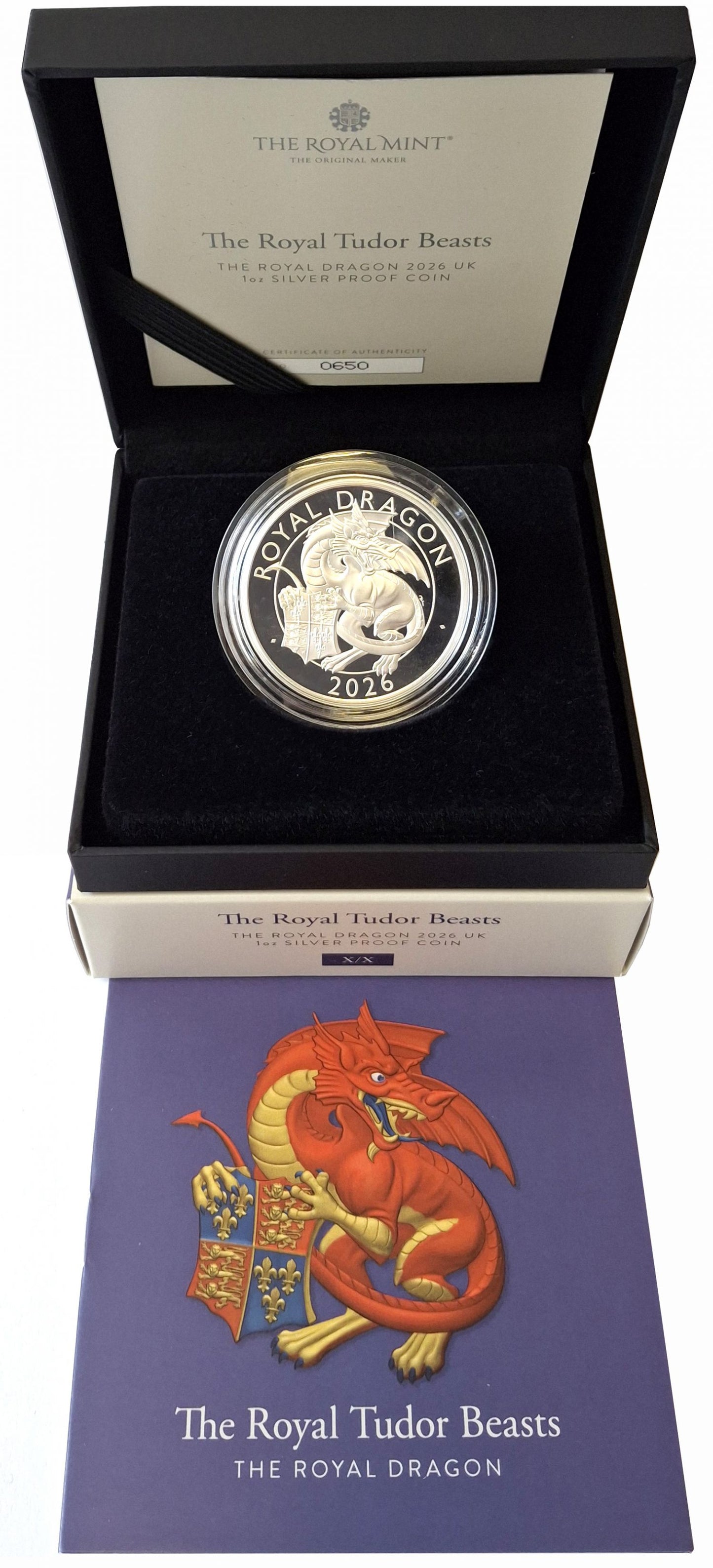 Charles III 2026 silver PF70 UCAM FDI 1oz The Royal Dragon