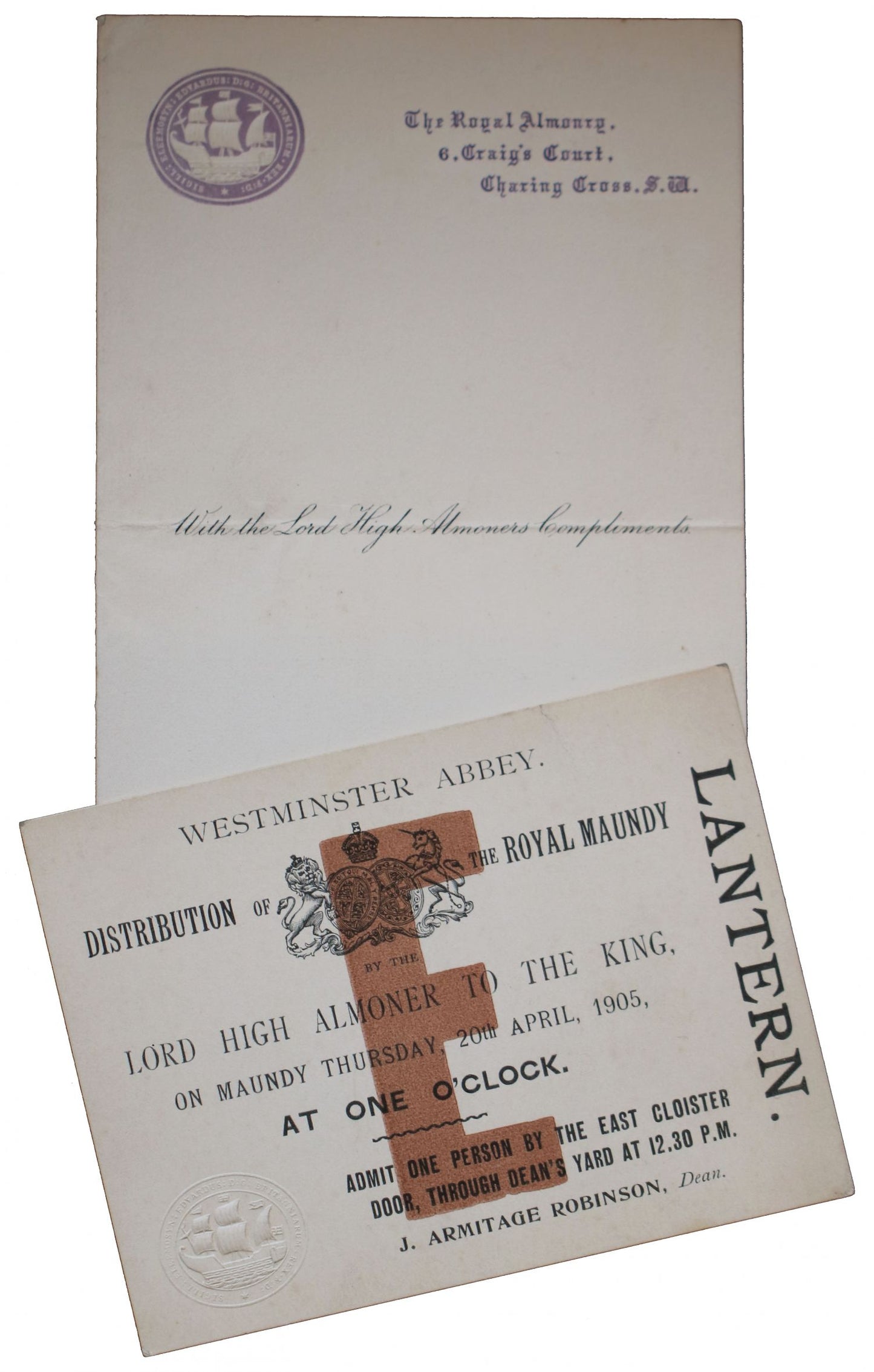 Edward VII 1905 Maundy Set with original Pass