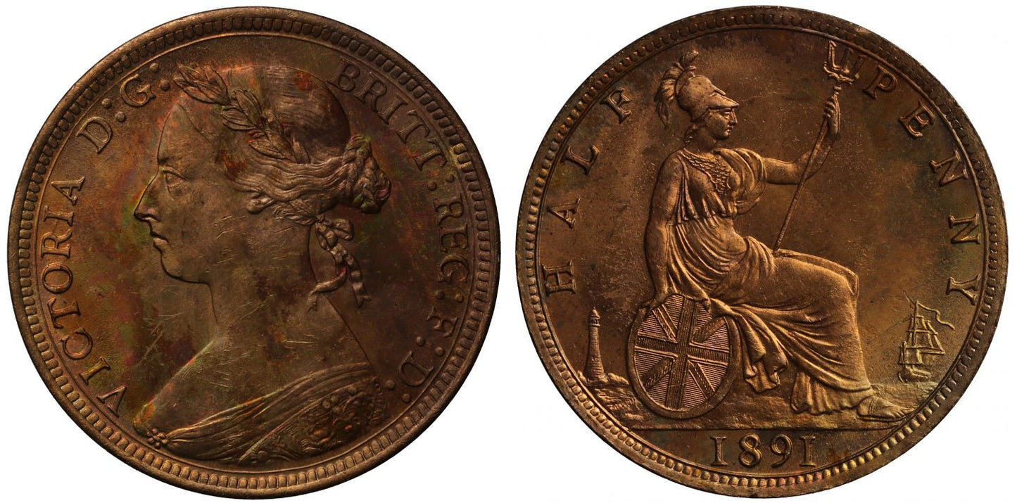 Victoria 1891 Halfpenny