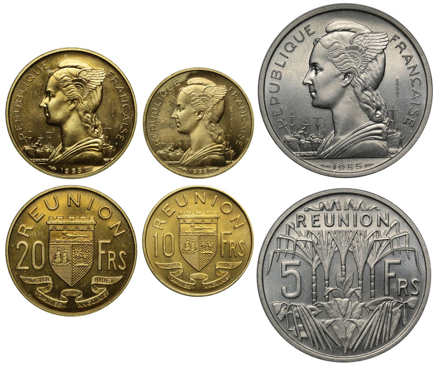 Reunion, 1955 Essais Monnaie de Paris Set