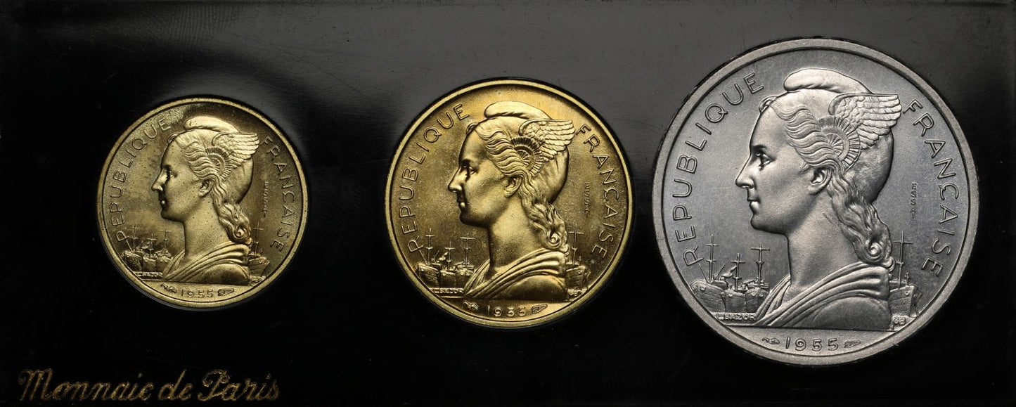 Reunion, 1955 Essais Monnaie de Paris Set