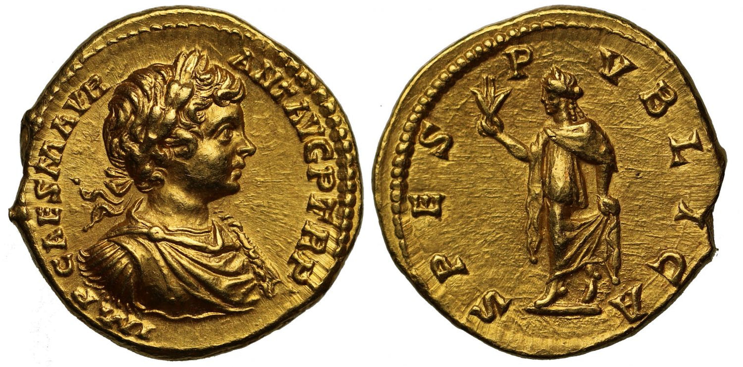 Caracalla, Gold Aureus, MS 5/5 4/5
