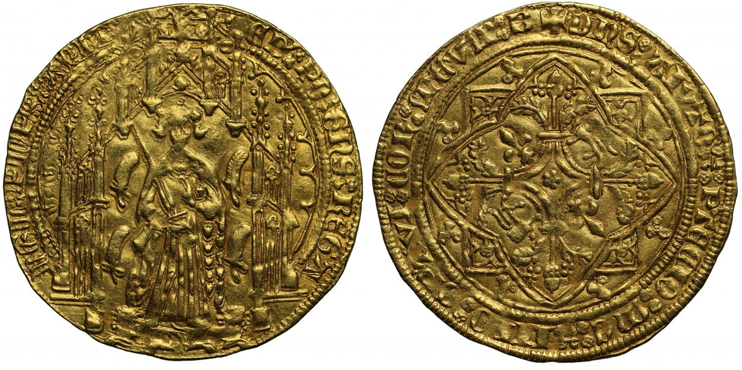 Anglo-Gallic, Edward the Black Prince Pavillon d'Or, Bordeaux, AU58