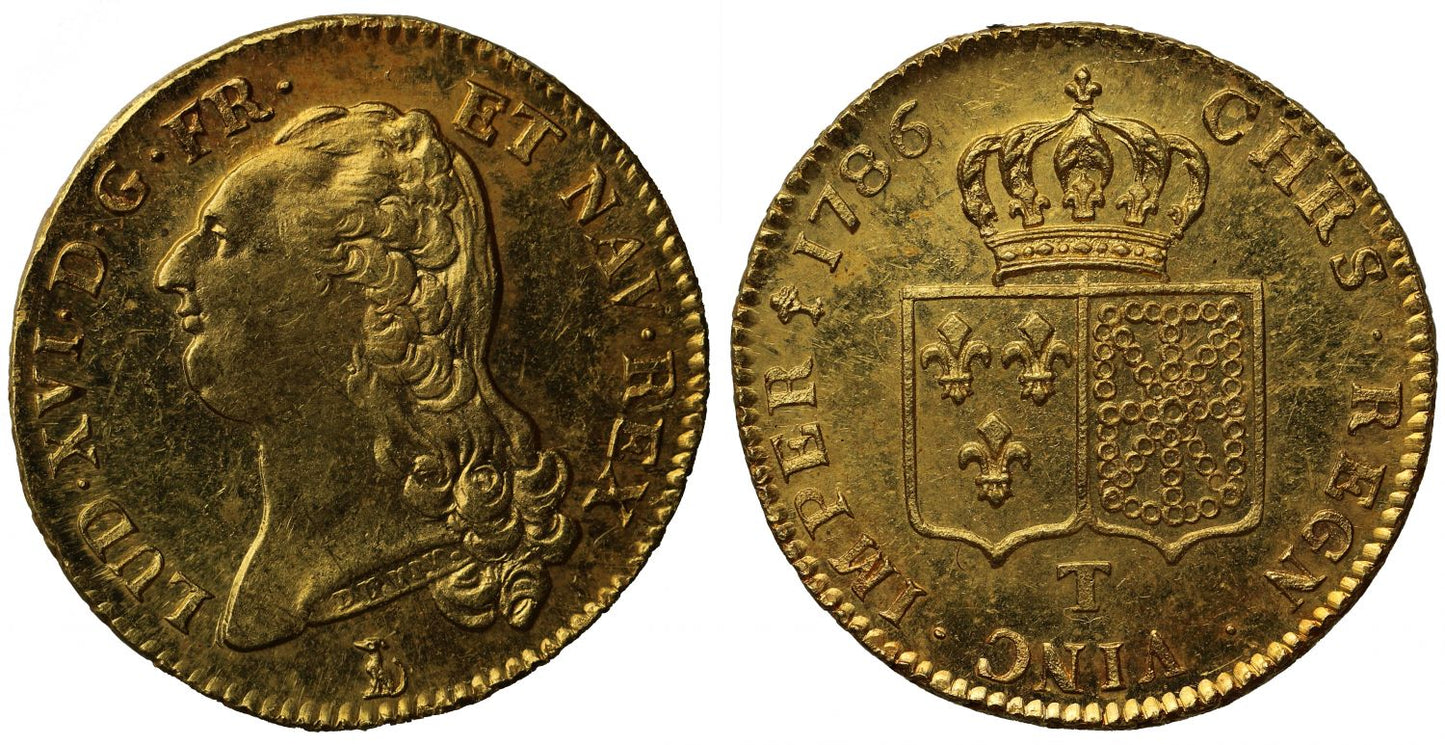 France, 1786-T Double Louis d'Or
