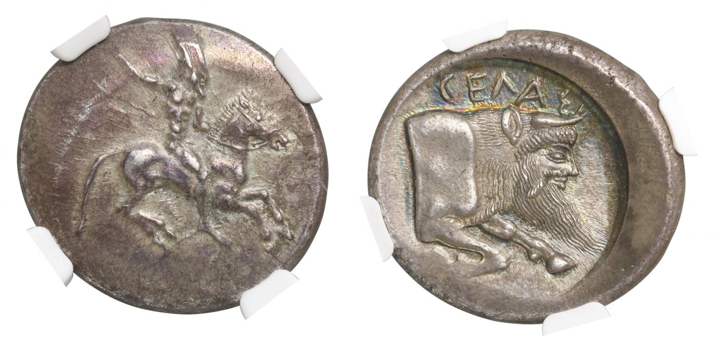 Sicily, Gela, Silver Didrachm, Ch AU 4/5, 4/5