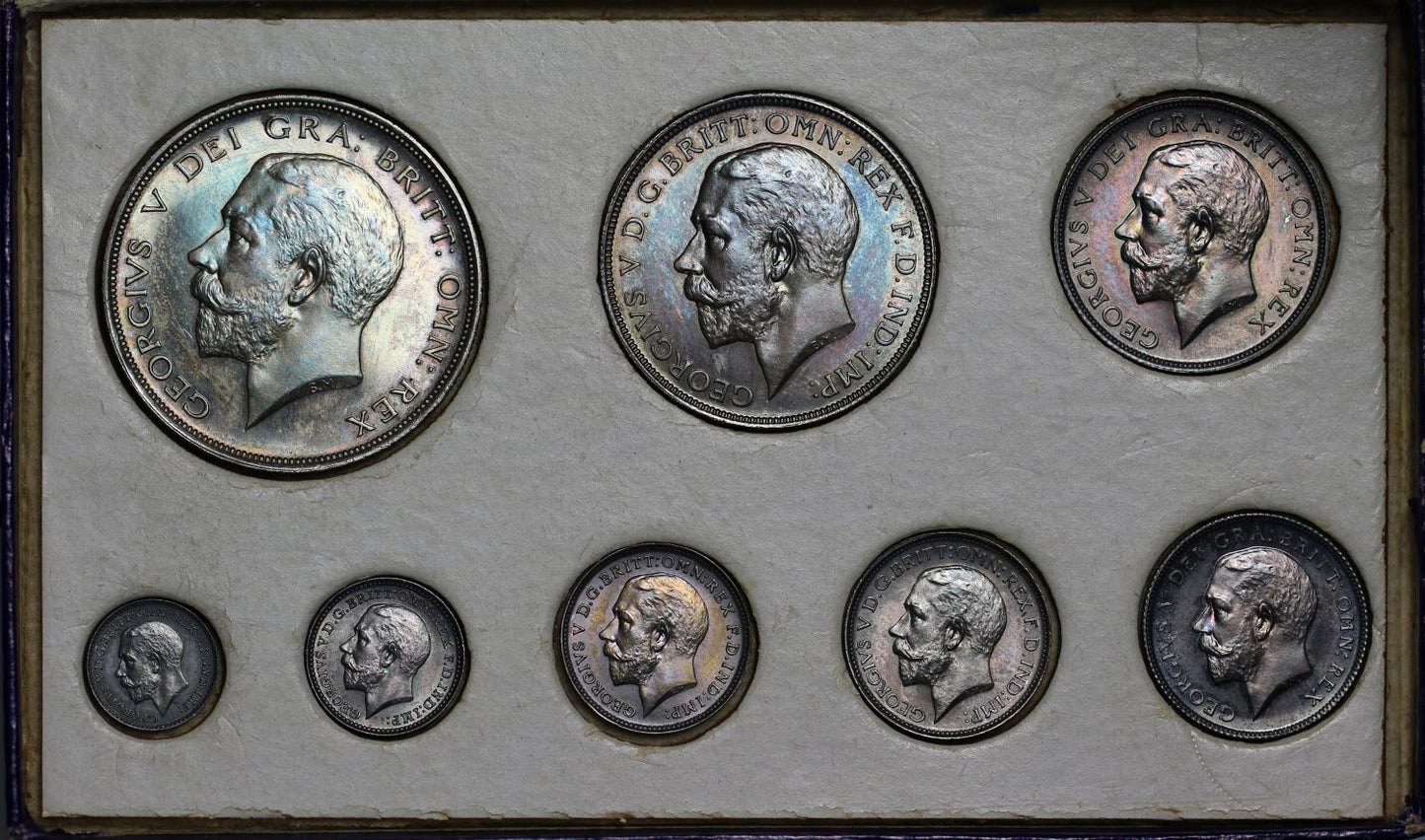 George V 1911 8-coin silver proof Set