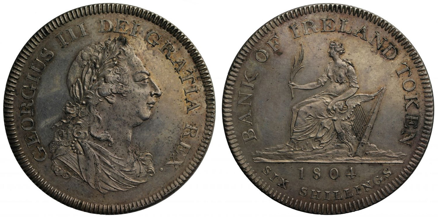 Bank of Ireland 1804 Proof Six Shillings