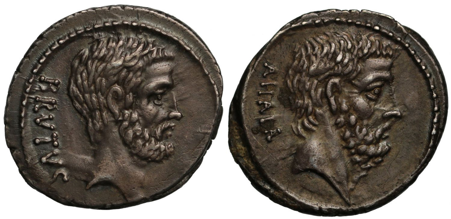 Q. Servilius Caepio Brutus, Silver Denarius