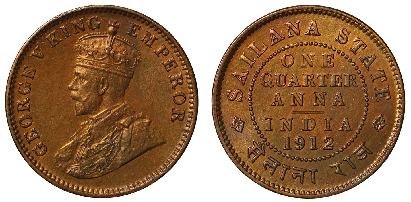 Sailana, ¼-Anna, 1912.