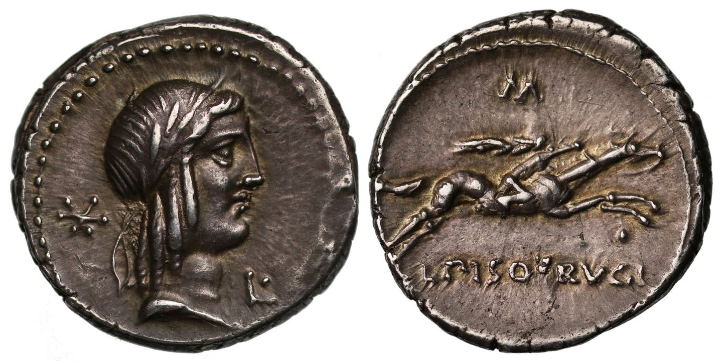 L. Calpurnius Piso Frugi, Silver Denarius