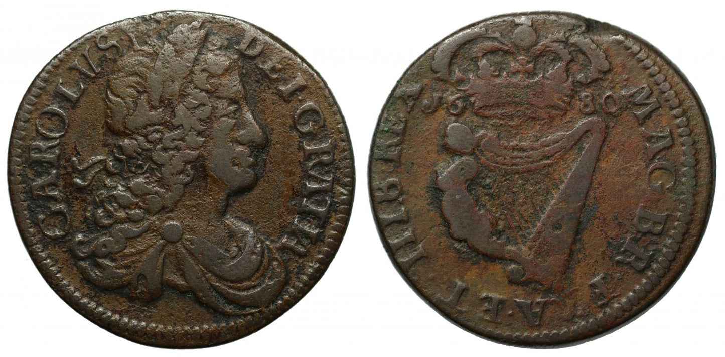 Ireland, Charles II 1680 Halfpenny