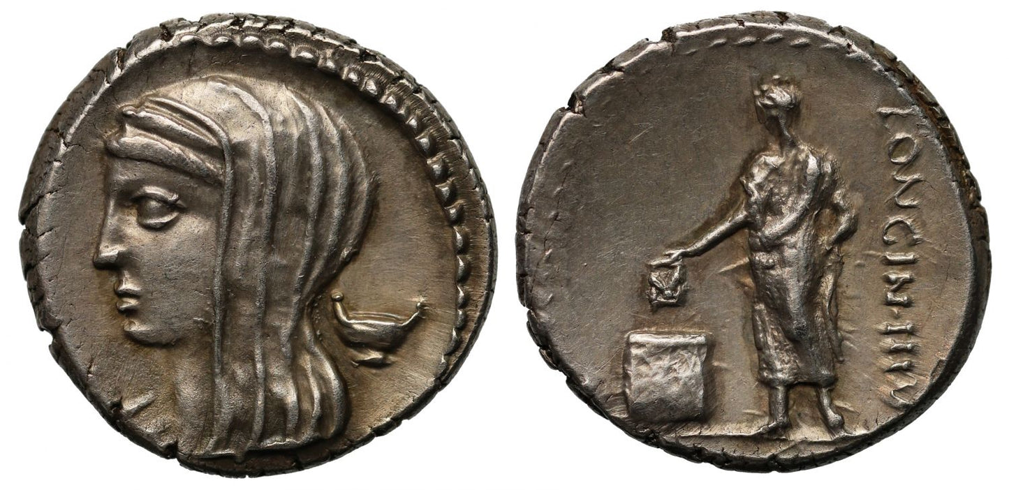 L. Cassius Longinus, Silver Denarius