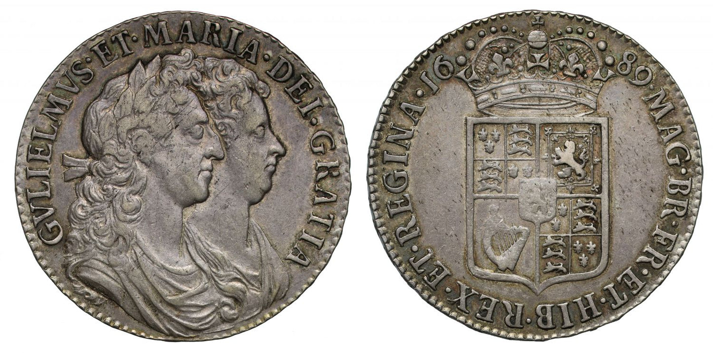 William and Mary 1689 Halfcrown