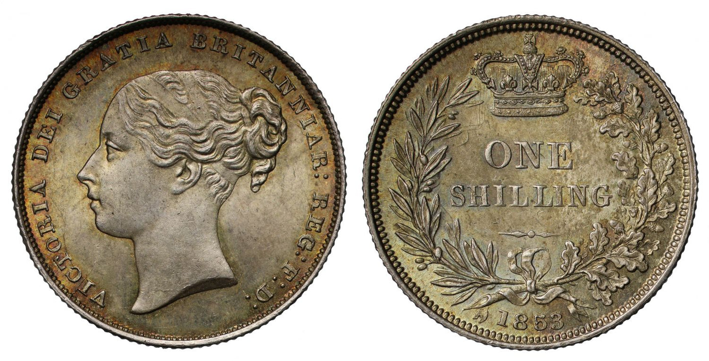 Victoria 1853 Shilling, second young head