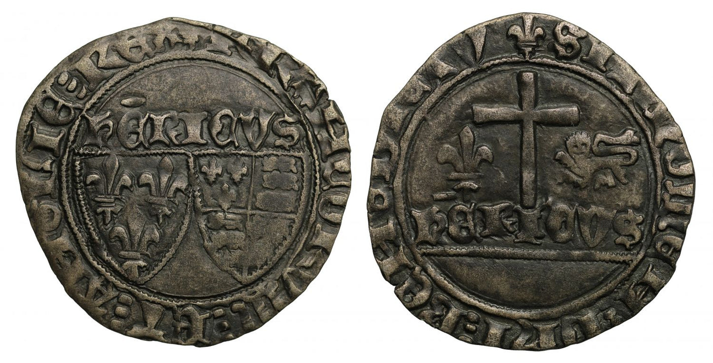 Anglo-Gallic, Henry VI Grand Blanc, St Lo, mm fleur de lis