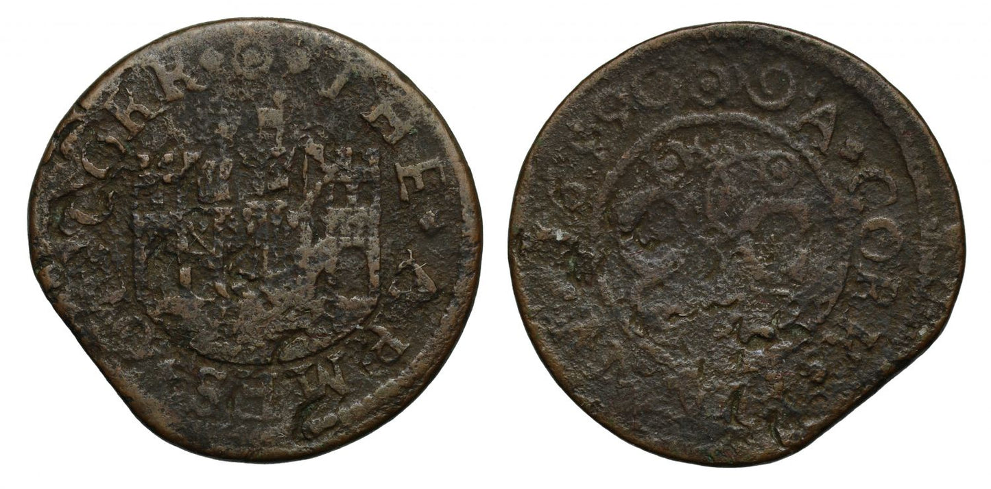 Ireland, Cork copper City Penny, 1659 (BW 201)