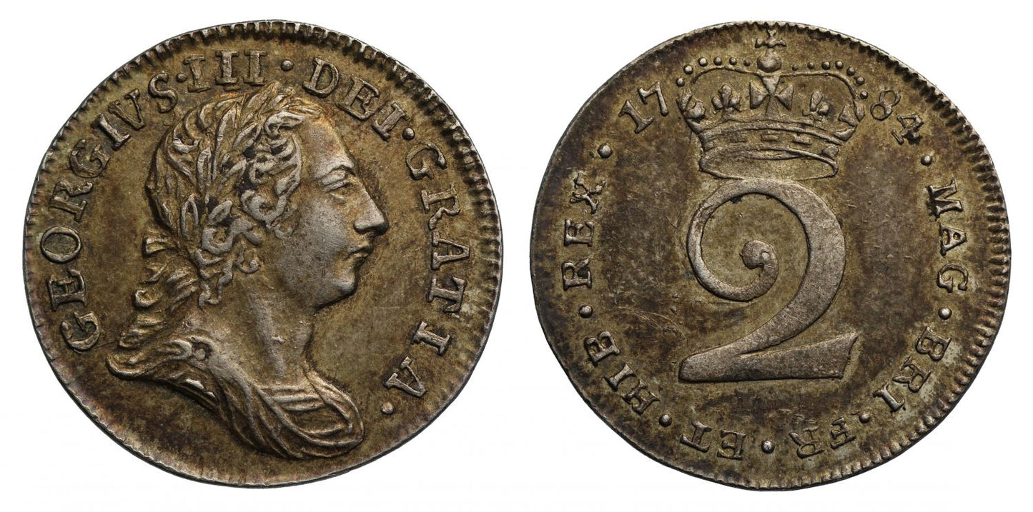 George III 1784 silver Twopence