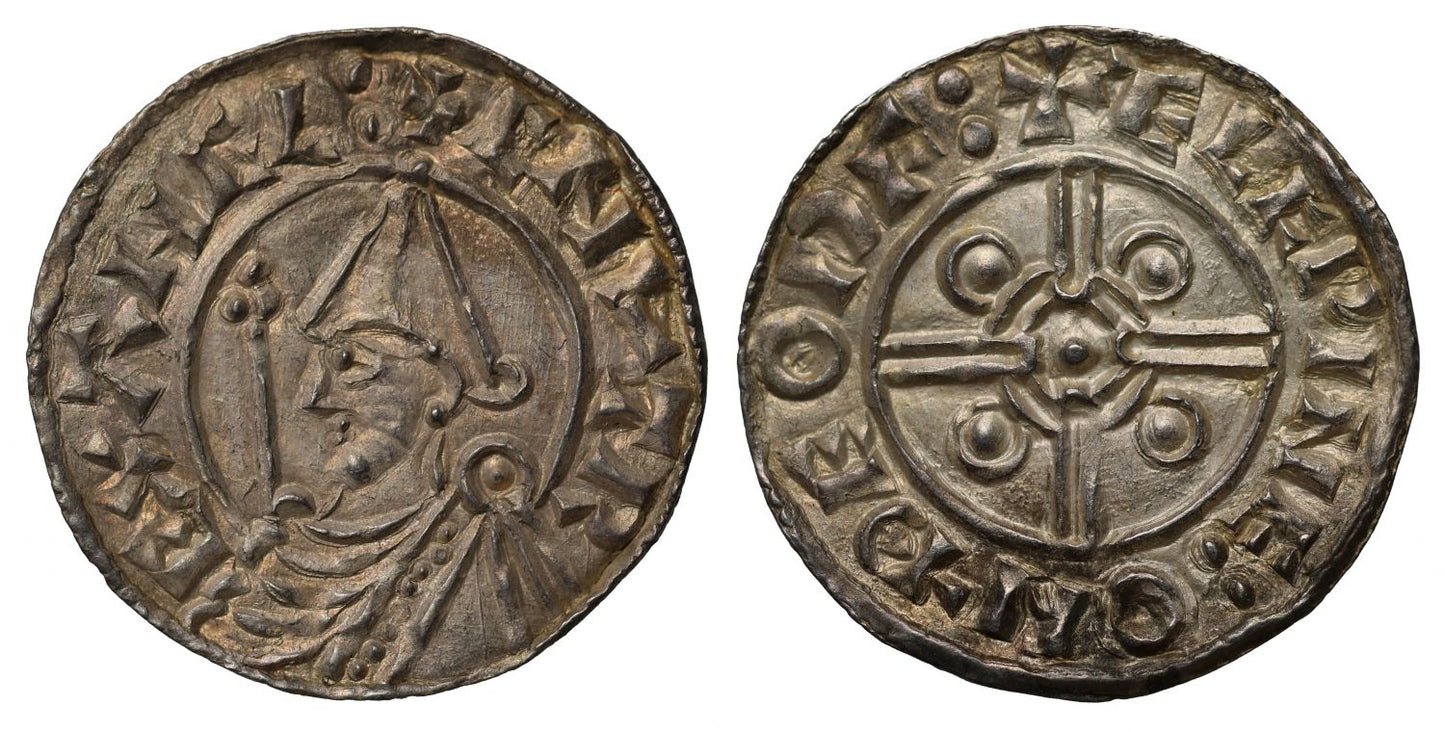 Canute Penny, Helmet type, Thetford, Alfwine