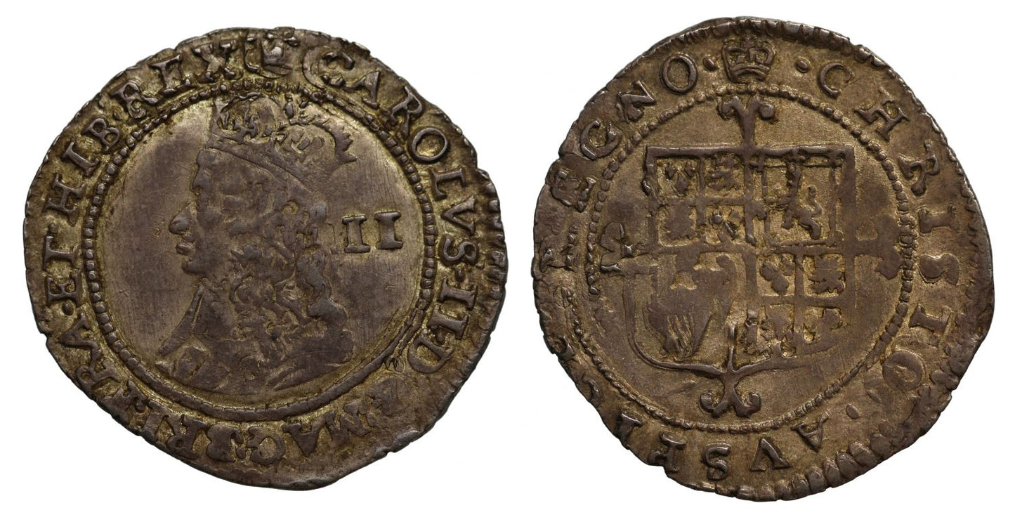 Charles II 3rd Hammered Twopence