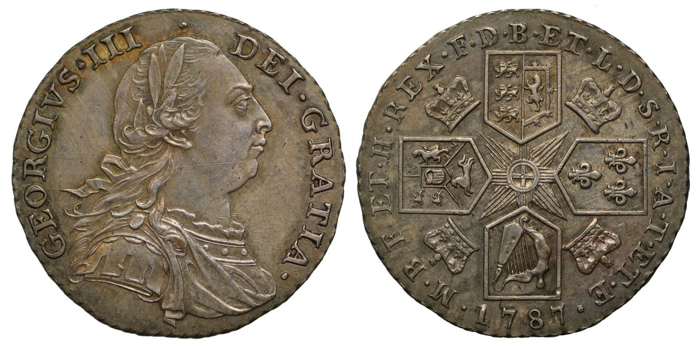 George III 1787 Shilling hearts