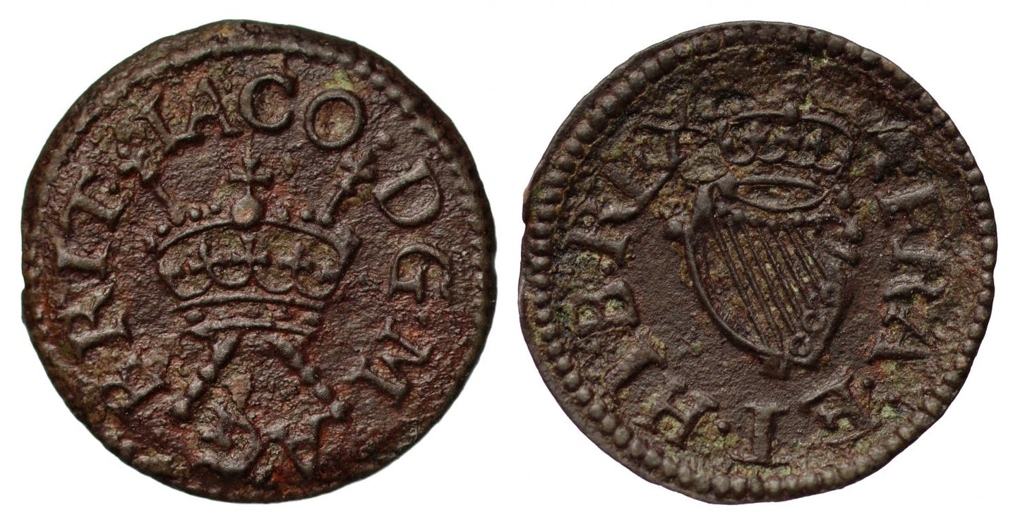 James I Harrington Farthing type 2 mm trefoil on reverse