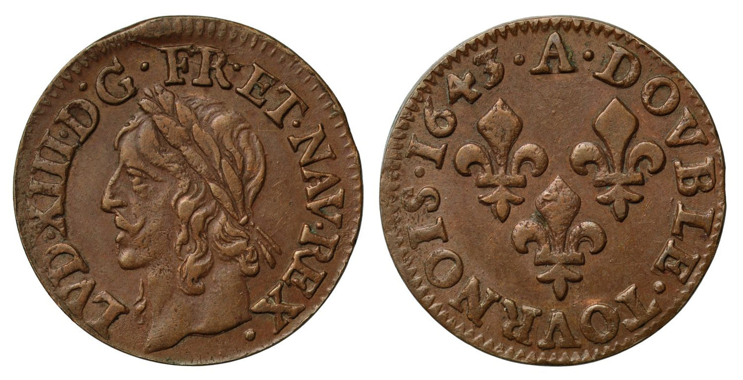 France, 1643 Double Tournois