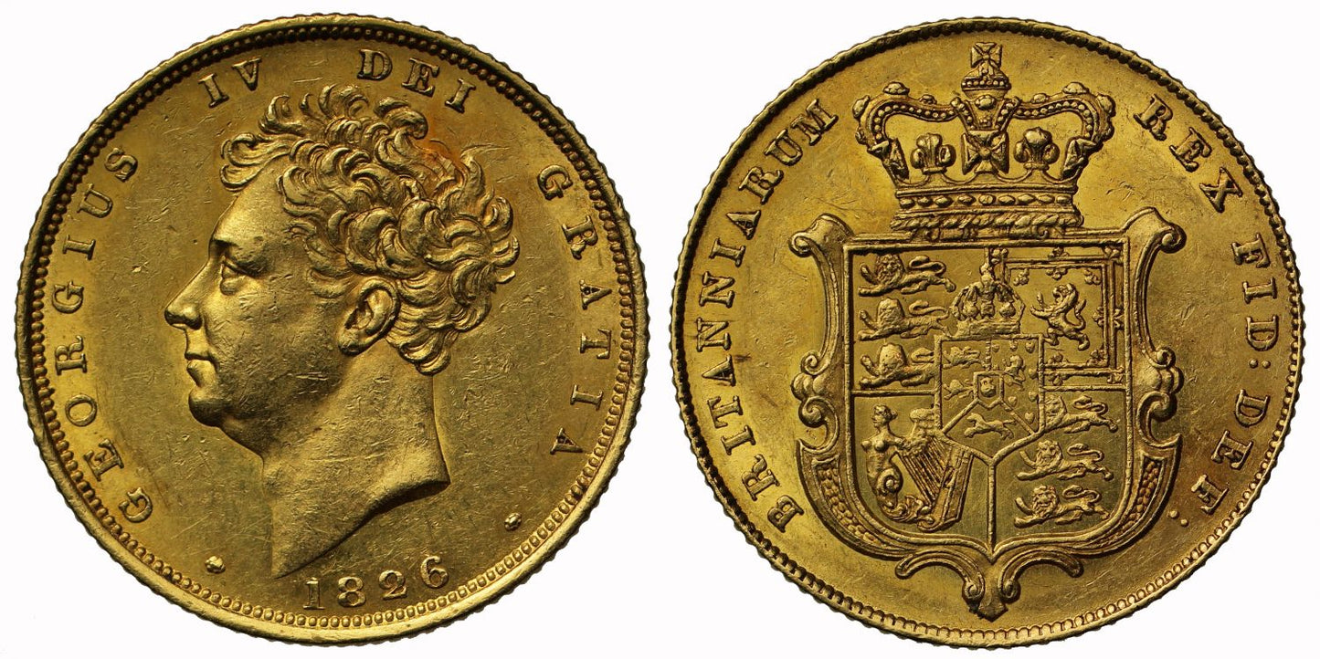 George IV 1826 Sovereign, second year for bare head type