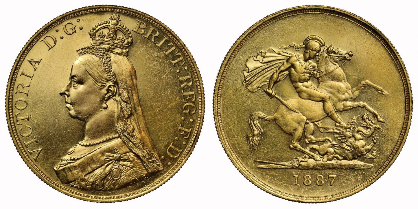 Victoria 1887 Jubilee Five Pounds