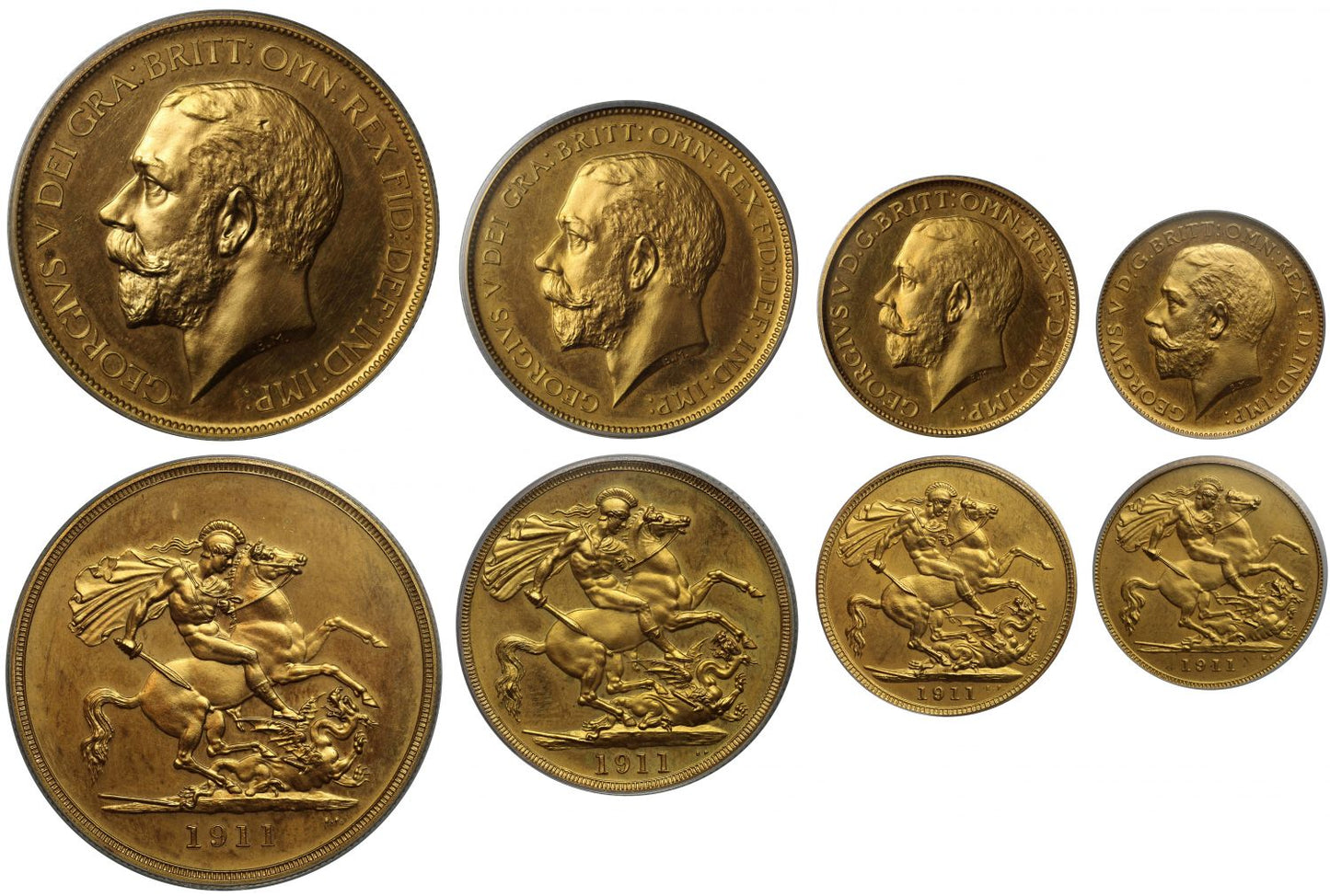 George V 1911 12-coin proof Set PR63-PR66