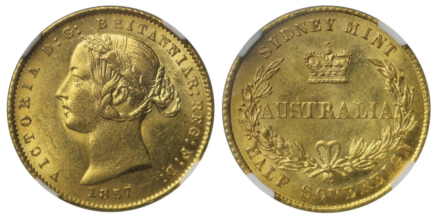 Australia, Victoria 1857 Sydney Half-Sovereign
